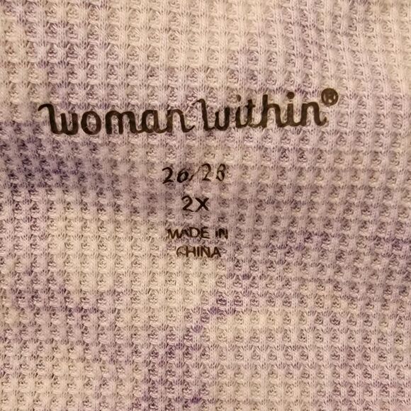 #383 Women Within Purple tye dye tunic,sze. 26/28W - Picture 9 of 9